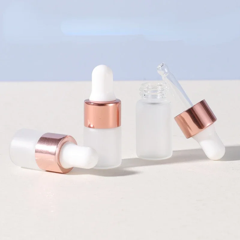 Perfume Fragrance World Qahwa - Portátil Rose Gold Glass Frosted Dropper